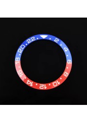 38*30.8mm oblique bezel ceramic insert GMT blue red circle white high-end luxury men's watch accessories popular item