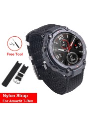 Nylon Watch Band Band For Amazfit T Rex T-Rex Ares Smart Watch Wrist Strap Replacement Accessories Bracelet