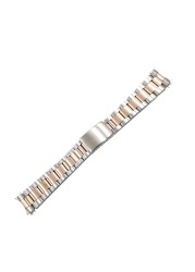 CARLYWET - Rose Gold or Silver Two-tone Watch Band for Datejust 13 17 19 20 mm 316L