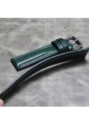 Handmade Crocodile Leather Watchband Soft Genuine Leather Watch Strap 18 20mm High Quality Watch Band Quick Release Wristband Retro