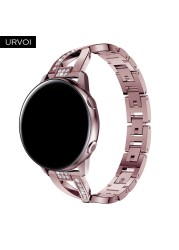 URVOI Band for Galaxy Watch Active Double X Strap Stainless Steel Fold Over Clasp with Zircon Quick Release Wrist Pins 42 46mm