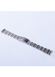 19mm Vintage 316L Hollow Curved End Watch Strap Band Bracelet for Seiko Watch 6139-6002 6000 6001 6005 6032 Chrono