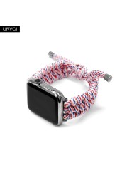 URVOI Parachute Lanyard Band for Apple Watch Series 7 6 SE 5 4 321 Stretch Buckle Rope Strap for iWatch outdoor Design 40 44mm