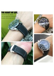 20mm 22mm Canvas Leather Down Watch Band 19mm 21mm Replacement For Omega 300 Planet Ocean Seiko Nylon Hamilton Strap