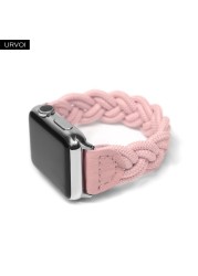 URVOI Braided Band for Apple Watch Series 7 6 SE 5 4 321 Woven Nylon Strap for iWatch Stretchable Replacement Classy Design 40mm