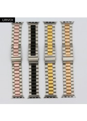 URVOI Band for Apple Watch Series 7 6 SE 5 4 3 2 Link Bracelet for iwatch Stainless Steel Strap with Metal Strap Adapter 40 44mm