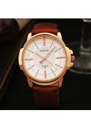 Casual Men's Watch Simple Business Style Leather Strap Watches For Men Sports Waterproof Quartz Wristwatch relogio masculino