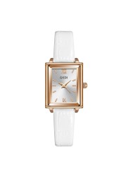 Simple Quartz Watches Women Top Quality Luxury Brand GEDI Leather Wristwatch Rectangle Dial Watch Ladies Dress Accessories