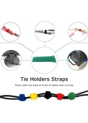 10pcs Self Adhesive Cable Fastener Tape Reusable Durable Tie Strap Webbing Portable Line Wrap Band Wire Organizer Holder