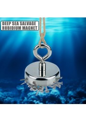 1pc Powerful Neodymium Magnet Fishing Magnet Deep Sea Fishing Magnet with Circular Ring Search Magnetic Hook Magnet Finder