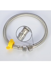 PHONKOM Stainless Steel Braided Hose Inlet Tube DN15 G1/2" Multi Burst Connector Metal Flexible Pipe Bathroom Heater