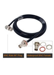 RG223 Coaxial BNC Male to BNC Male Plug RF Cable 50 Ohm Crimp Connector Dual BNC Plug Male Pin Wire Cord 0.5m 1m 2m 5m 10m 20m