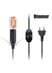 Himalayan Salt Lamp Cord With Dimmer Switch E14 Lamp Base Hanglamp Light Bulb Holder Socket EU Plug 1.8m Power Cord Cable Black