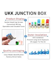 Multiport Distribution Box Universal Wire Connector Terminal Blocks Waterproof Junction Box UKK 80A