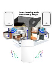 الذكية في الهواء الطلق جرس الباب اللاسلكي بدون بطارية مقاوم للماء جرس لاسلكي 2 في 1 الاتحاد الأوروبي التوصيل الذاتي تعمل بالطاقة خاتم على شكل زر الجرس