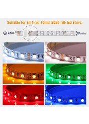 4Pin RGB LED Strip Connector Kit, LED Connectors 10mm Soldering LED Light Strip Connector, L-Connectors, T-Connectors