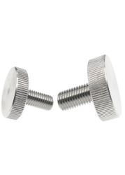 304 stainless steel flat head knob thumb screw GB835 knurled large head round adjust bolt advertising screw M3 M4 M5 M6