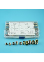 Threaded Insert Nuts Zinc Alloy Thread for Wood Insert Nut Flange Hex Drive Head Furniture Nuts Wood Insert Tool Kit