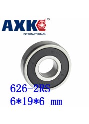 Axk 50 قطعة شحن مجاني مزدوجة المطاط ختم غطاء الكرة أخدود عميق تحمل 626-2rs 6*19*6 Mm