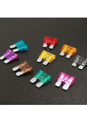 100pcs/lot medium blade car fuse, standard car fuse fuse auto car with box 2A 3A 5A 7.5A 10A 15A 20A 25A 30A 35A free shipping