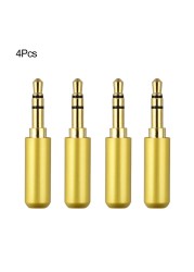 3.5mm Three Headphones Plug 3.5 RCA Connector Jack Connector Plug Jack Stereo Headphone Dual Track 4 stks