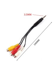 3.5mm to RCA Camcorder Handycam AV Audio Video Output Cable 3.5mm 1/8" TRRS to 3 RCA Male Plug Aux Cable Cord for TV Tablets