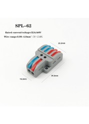 5/10pcs/SPL-42/62 Small Push-In Connector Terminal Block Quick Wire Connector Universal Cable Wire Connector