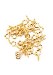 100pcs Gold/Silver Color Small Sheep Eyes Screw For pendant Jewelry Findings Jewelry Accessories 8mm 10mm