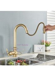 myquilfe antique brass pull down faucet swivel faucet countertop faucet bathroom hot and cold water mixers