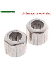 2pcs bearing HF081412 outer ring octagon/outer hexagonal/smooth surface/outer knurled one-way needle roller bearing