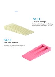 1pc Silicone Safety Door Stop Block Wedge Door Handle Stopper Home Office Door Back Retainer Anti-collision Stopper Door Stop