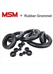 50/10pcs European style double sides blanking hole rubber ring rubber seal assortment for cable wire protection