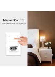 Zemismart WiFi Brazil Switch Socket Smart Wall Light Switch Tuya Outlet Alexa Google Home Voice Control Brazilian 10A Tomada