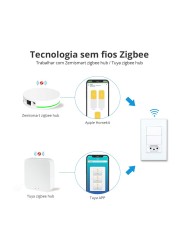 Zemismart Tuya ZigBee Brazil Socket Smart Light Switch Support Alexa Google Home Voice Control Brazilian Wall Button Switch