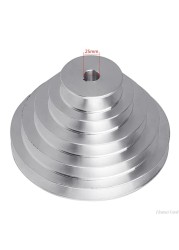 Aluminum type 5 step pagoda pulley wheel 150mm outer diameter for V shaped timing belt N25 20 dropshipping