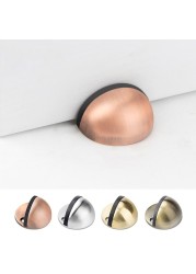 Anti-collision home floor mounted dual-use free punch-proof office door stopper sticker stainless steel hotel child safety