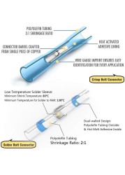 300pcs Waterproof Electric Heat Shrink Butt Terminals Crimp Terminals Weld Sealing Wire Cable Stranding Terminal Kit With Hot Air Gun