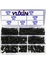 230pcs wood screw set cross recessed fiberboard screw zinc plated self tapping screw countersunk flat head flat board