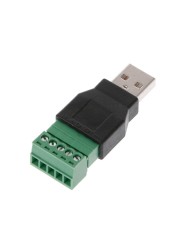 1pc USB 2.0 Type A Male/Female to 5 Pin Screw Connector USB Jack with Shield USB2.0 to Screw Terminal Plug