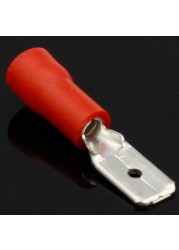 4.8mm Red Female Male Electrical And Wire Connector Insulated Crimp Terminal Spade