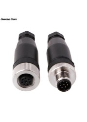 PG7 Sensor Connector IP67 3 4 5 Pin Male / Female Waterproof Connector Plug Screw Straight / Right Angle M12 Plug