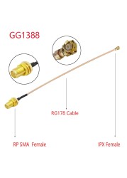 10pcs SMA to IPEX RG178 Cable SMA Male to uFL/u.FL/IPX/IPEX-1 Female Charger RF Coaxial Pigtail WIFI Antenna Extension Cable