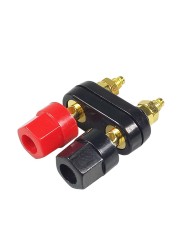 8pcs high quality post binding hifi cable connector, copper with gold plated banana plug coupler audio terminals