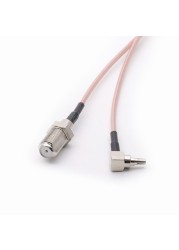 10pcs 5cm/15cm/30cm/50cm RG316 Coaxial Cable Pigtail F Female to CRC9 Male Right Angle Cable F Female Switch Cable Adapter