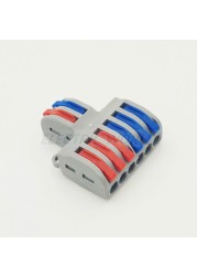 Wire Connector 30pcs SPL-42 SPL-62 Mini Quick Wire Connectors, Universal Compact Wiring Connector, Push-in Terminal Block Connector