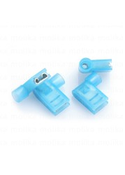 30/50/100PCS Nylon Flag Female Terminal Insulated 6.3mm Female Flag Spade Wire Connector Quick Crimp  Wire Connector Terminal