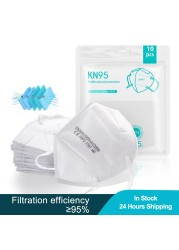 1-100pcs KN95 Masks ffp2fan 5 Layers Mouth Mask FFP2 KN95 Respirator FPP2 Masque FFP 2 Protective Face Mascarillas Masken CE