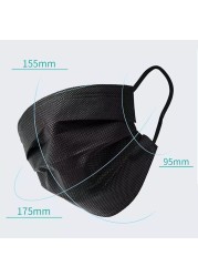 10-600pcs Disposable Fabric Face Mask Anti-pollution Particulate 3 Layers Nonwoven Filter Adult Face Mouth Mask