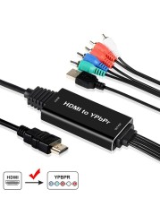 HDMI-Compatible YPBPR Converter Adapter 5RCA RGB Support 1080P Color Difference to RGB Converter 2M Converter Cable