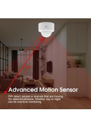 Ewelink ZigBee 3.0 PIR Motion Sensor Wireless Infrared Security Detector Burglar Alarm Sensor Remote Control for Alexa/Google